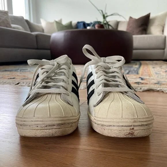 Adidas Superstar 80s DLX Sneaker - Vintage White & Black - 10.5 - Picture 4 of 14